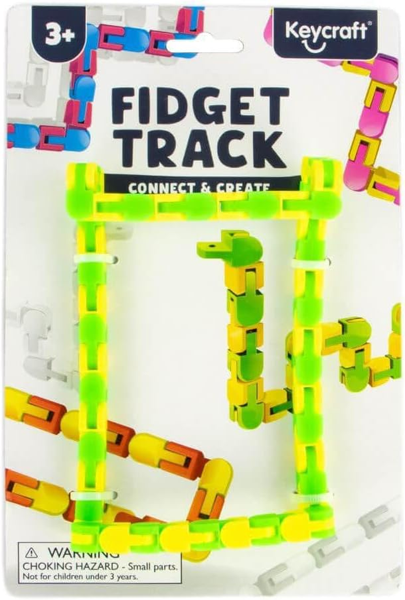 Keycraft Fidget Track Toy, One Sent at Random, Flexible Sensory Puzzle for Kids Stress Relief and Focus