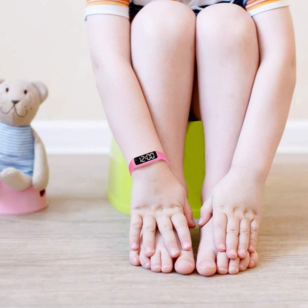 Potty Training Watch - Silent Vibrating Alarm Watch with Countdown Timer (Rose Red) image number 2