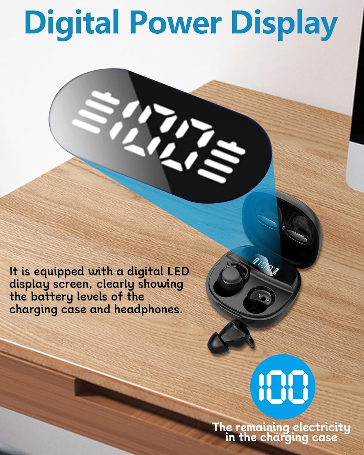 Sleep Earbuds Bluetooth 5.4 Headphones in Ear Noise Cancelling Mic Mini Ear Buds for Side Sleeping Waterproof Wireless Earphones with Hifi Stereo Sound for Travel Insomnia Relaxation with Charge Case image number 4