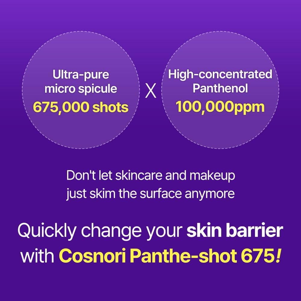 COSNORI Panthe-Shot 675 - Korean Panthenol Ampoule with 675,000 High Purity Spicules - Powerful Skin Care Solution - Intensive Facial First Essence (50Ml / 1.69 Fl. Oz.) image number 1