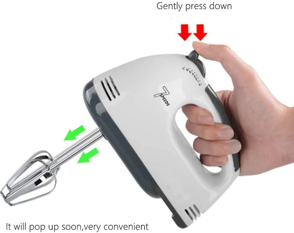 Riiai Electric Hand Mixer, 300W Hand Mixer with 7-Speed, Easy Eject Button and 4 Attachments (Beaters, Whisk) image number 4