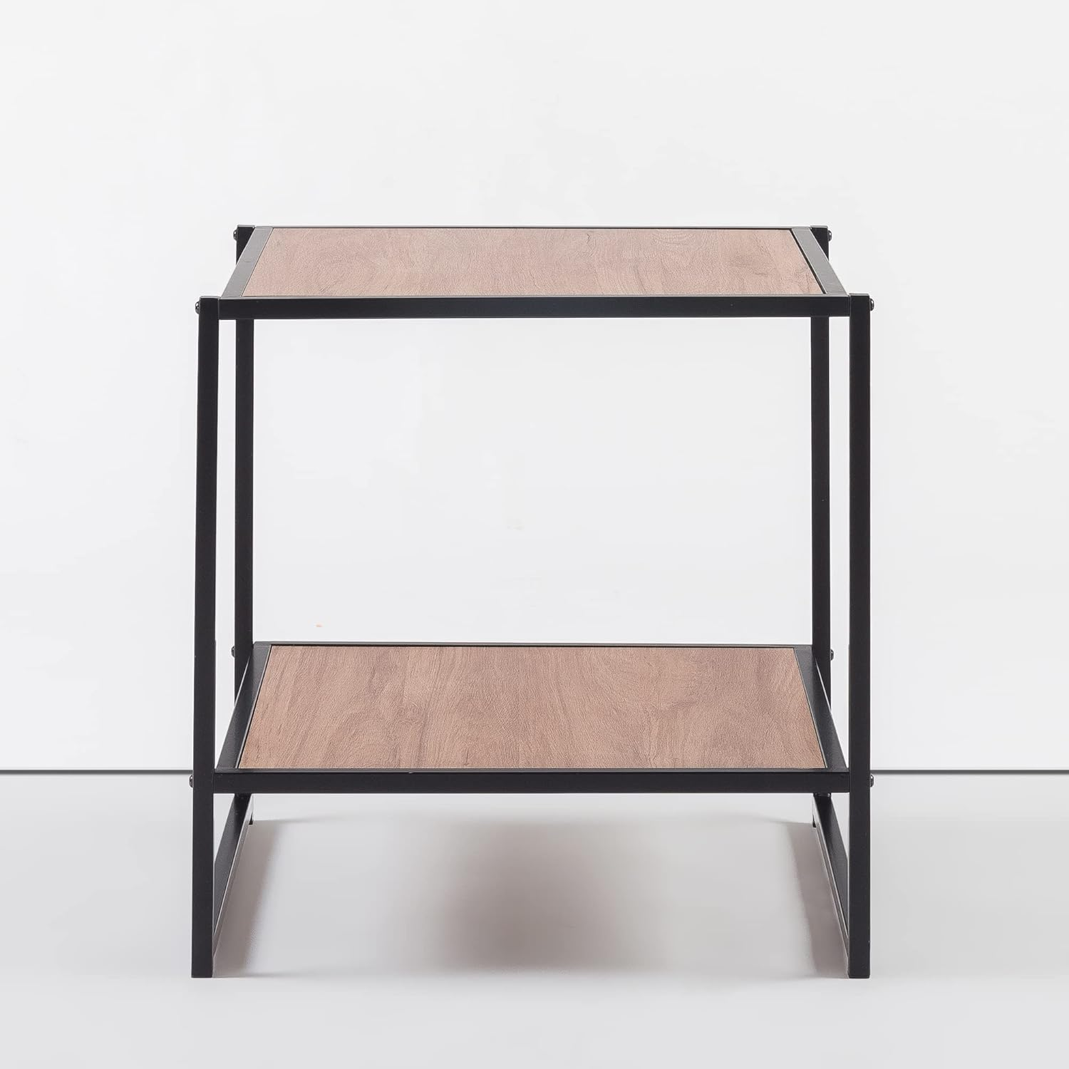 Zinus Modern Studio Set of Two Bedside Tables Cherry Brown Nightstands Durable Industrial Sidetables for Bedroom or Living Room image number 5