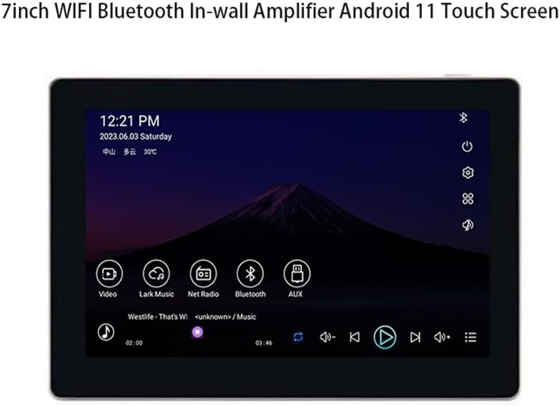 Xelea 7 Inch Android 11 Smart Home Background Music Panel Stereo Sound Wifi Bluetooth Audio (A) image number 2