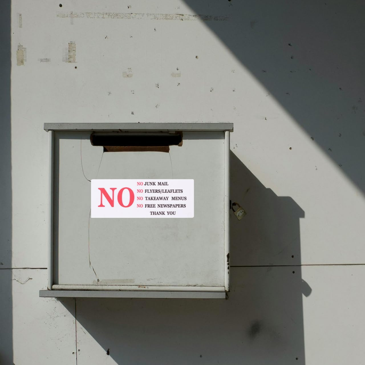 Angoily 2PCS No Junk Mail Sticker for Mailbox Durable Outdoor Decal Message Mailbox Sign for Home and Business No Flyers Sticker, No Advertising Material Sticker image number 6