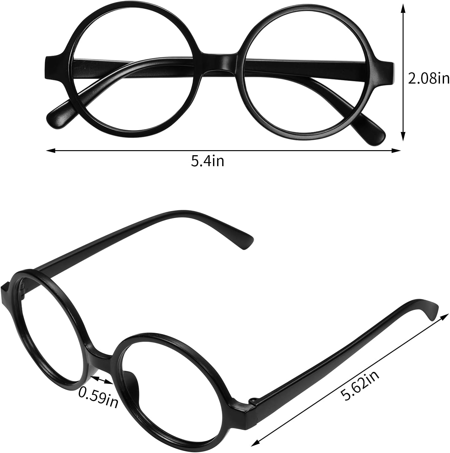 9 Pieces Chipmunks Costumes Set Include 3 Pieces Chipmunk Ears Headband 3 Piece Black round Frame Glasses and 3 Pairs Knee-High Socks for Teens Adults Halloween Party Animal Costume Accessories image number 5