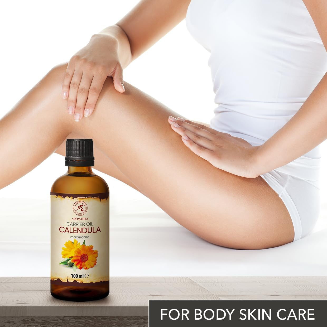 Calendula Oil 100Ml - 100% Pure & Natural Base Oil - Calendula Officinalis - Marigold Carrier Oils for Nails - for Lip Care - Hair - Face & Body - Remover - Massage image number 3