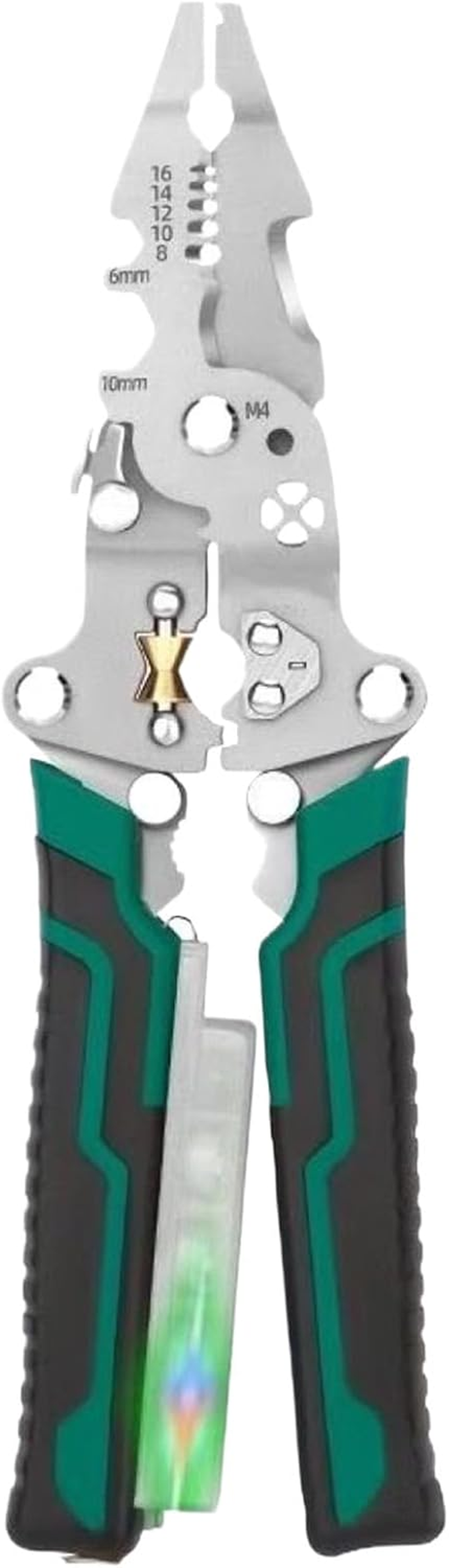 8 in 1 Wire Stripper with Voltage Tester - Multi-Function Cutting and Pulling Pliers,Electrician Repair Tool AC DC Detector for Automotive Equipment Setup Electrical Projects School Science Projects image number 3