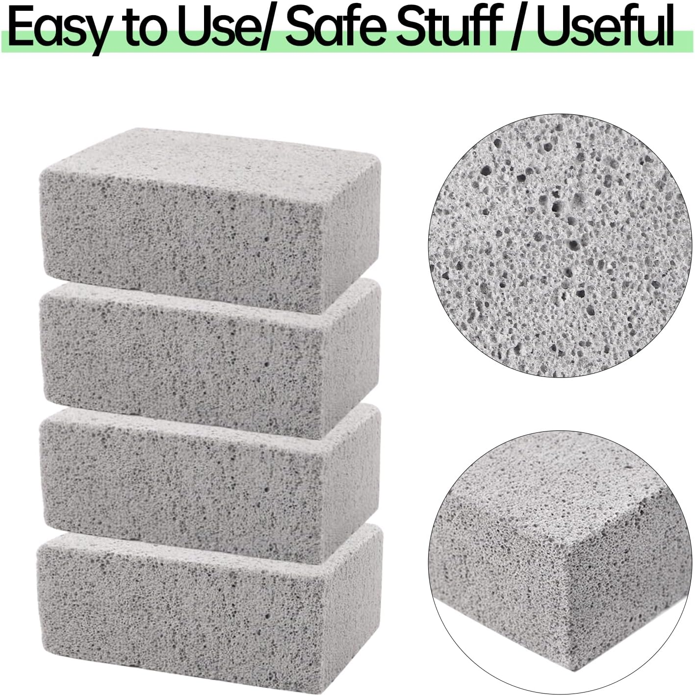 Pumice Stones for Cleaning 8 Pack Grill Griddle Cleaning Brick Block for Removing BBQ Grills, Racks, Flat Top Cookers, Pool image number 5