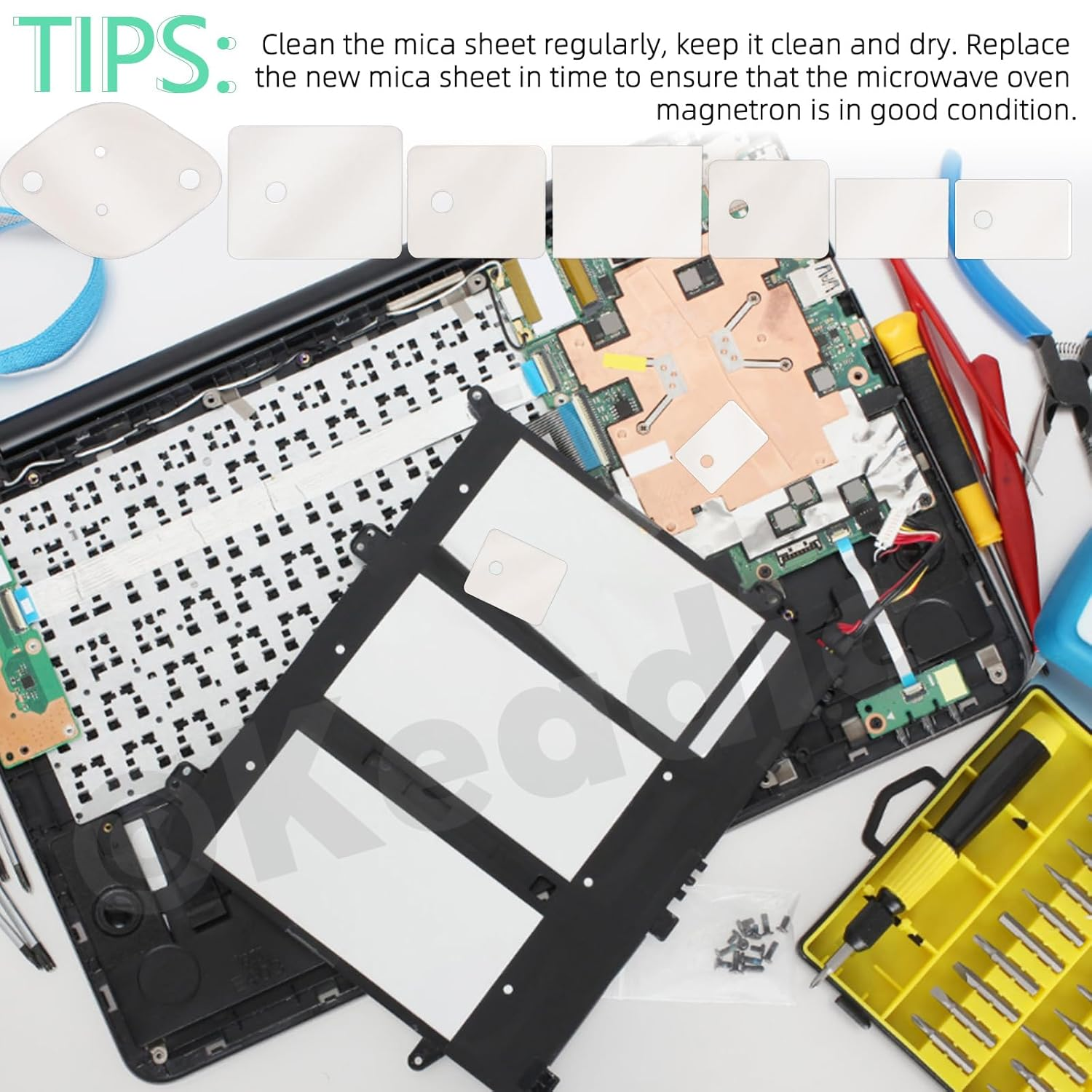 Keadic 420Pcs 7 Style Mica Insulating Sheet Assortment Set, TO-220, TO-3P, TO-3P11, TO-3PL, To-3 Transistor Insulator Pads Thermal Insulation Repair Parts for Lighting Electronics image number 5