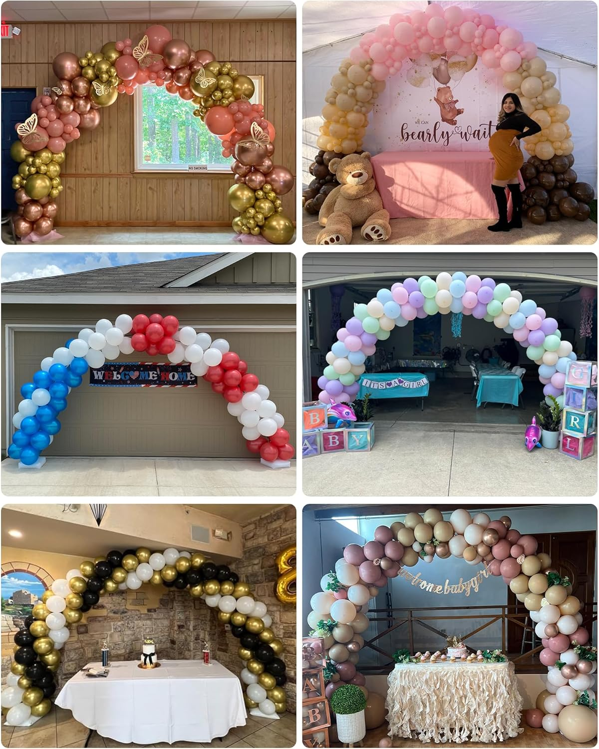 YALLOVE 21Ft Balloon Arch Stand Kit, Free Combination in Width and Height (E.G. 10Ft X 7.5Ft), Convenient to Assemble and Disassemble image number 5