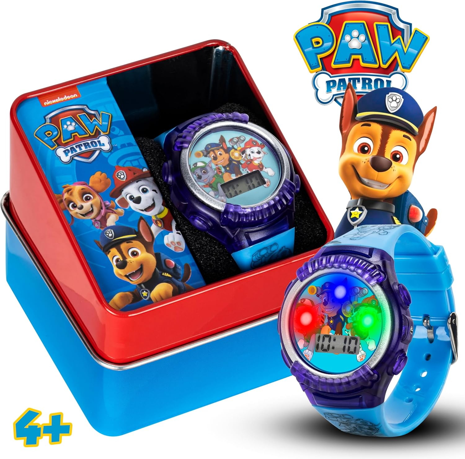 Accutime Nickelodeon Kids' PAW4039 Paw Patrol Digital Display Quartz Blue Watch, Purple, Digital,Quartz Movement image number 3