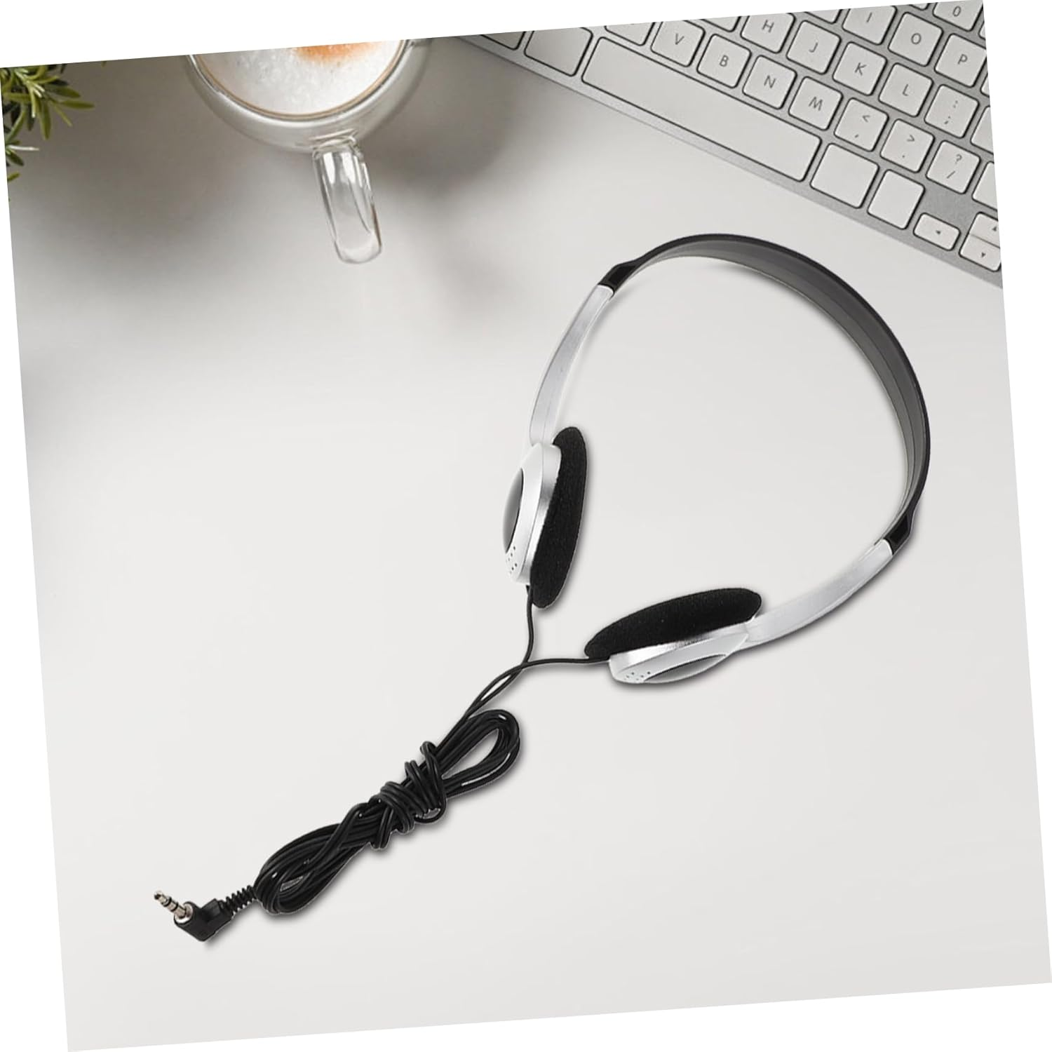 DOITOOL Retro Wired Headphones for Students and Comfortable Fit for Classroom and Library Use Compatible with Computers Phones and Tablets Sound and Convenient Inline Controls Durable image number 1