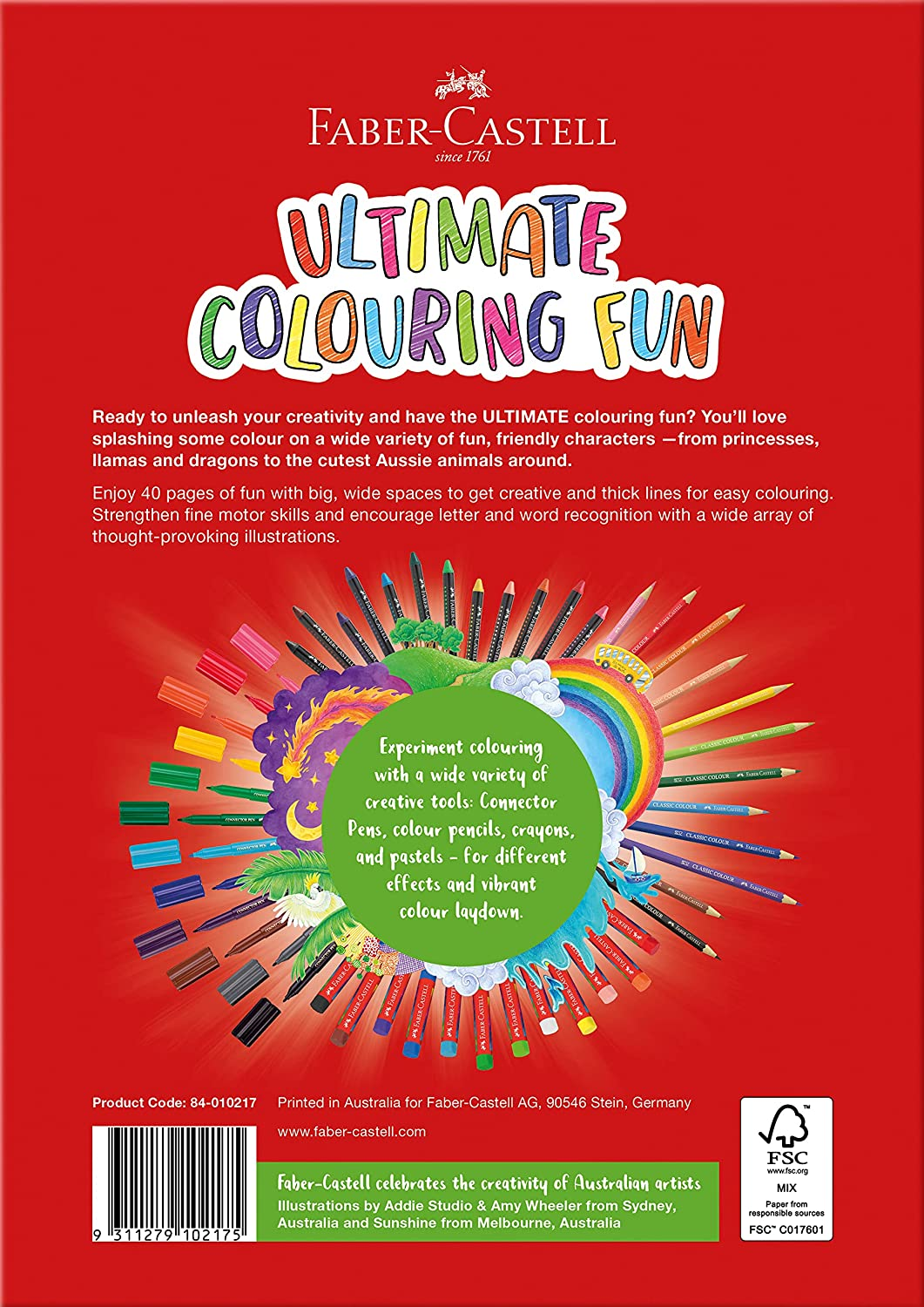 Faber-Castell Ultimate Colouring Fun Colouring Book, A4, 40 Pages (84-010217) image number 1