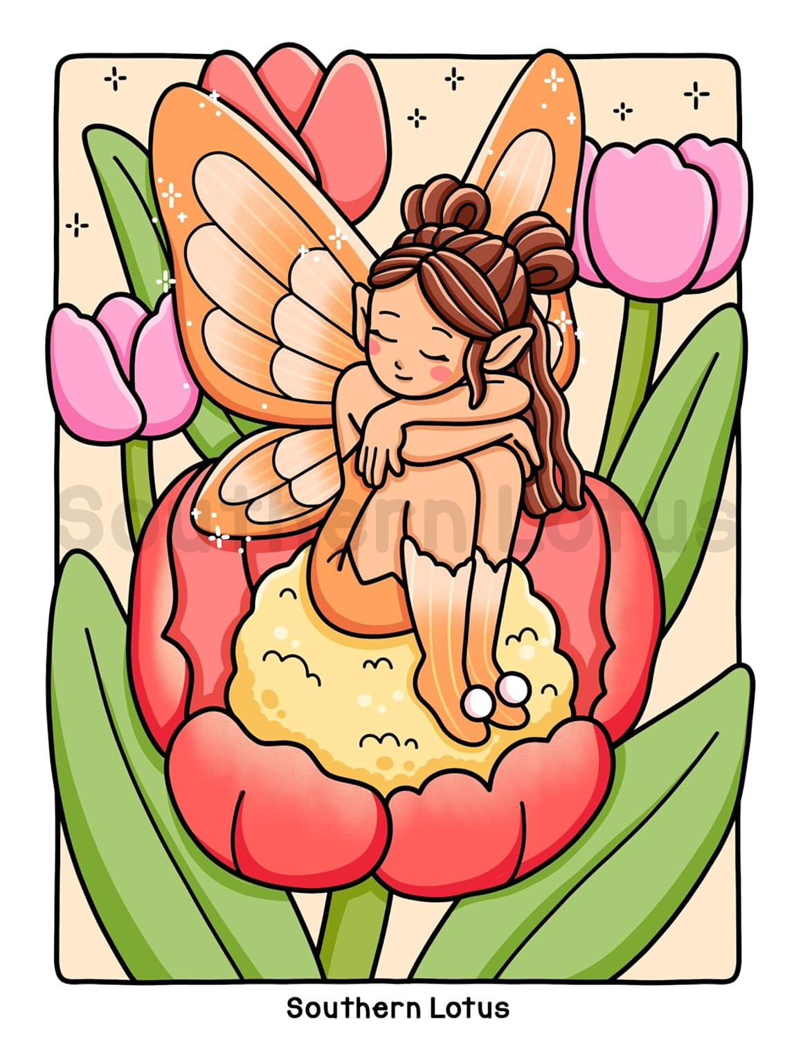 Fresh Glow: Coloring Book for Adults and Teens with Cute and Easy Designs of Charming Fairies and Lovely Sprites Enjoying Spring Moments, Cozy Drawings for Relaxation image number 5