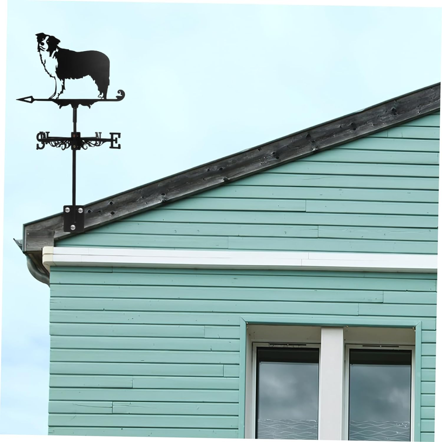 MERRYHAPY Sturdy Iron Weathervane Roof Yard Decor Large 3D Dog Weather Vane for Decorative Use image number 3