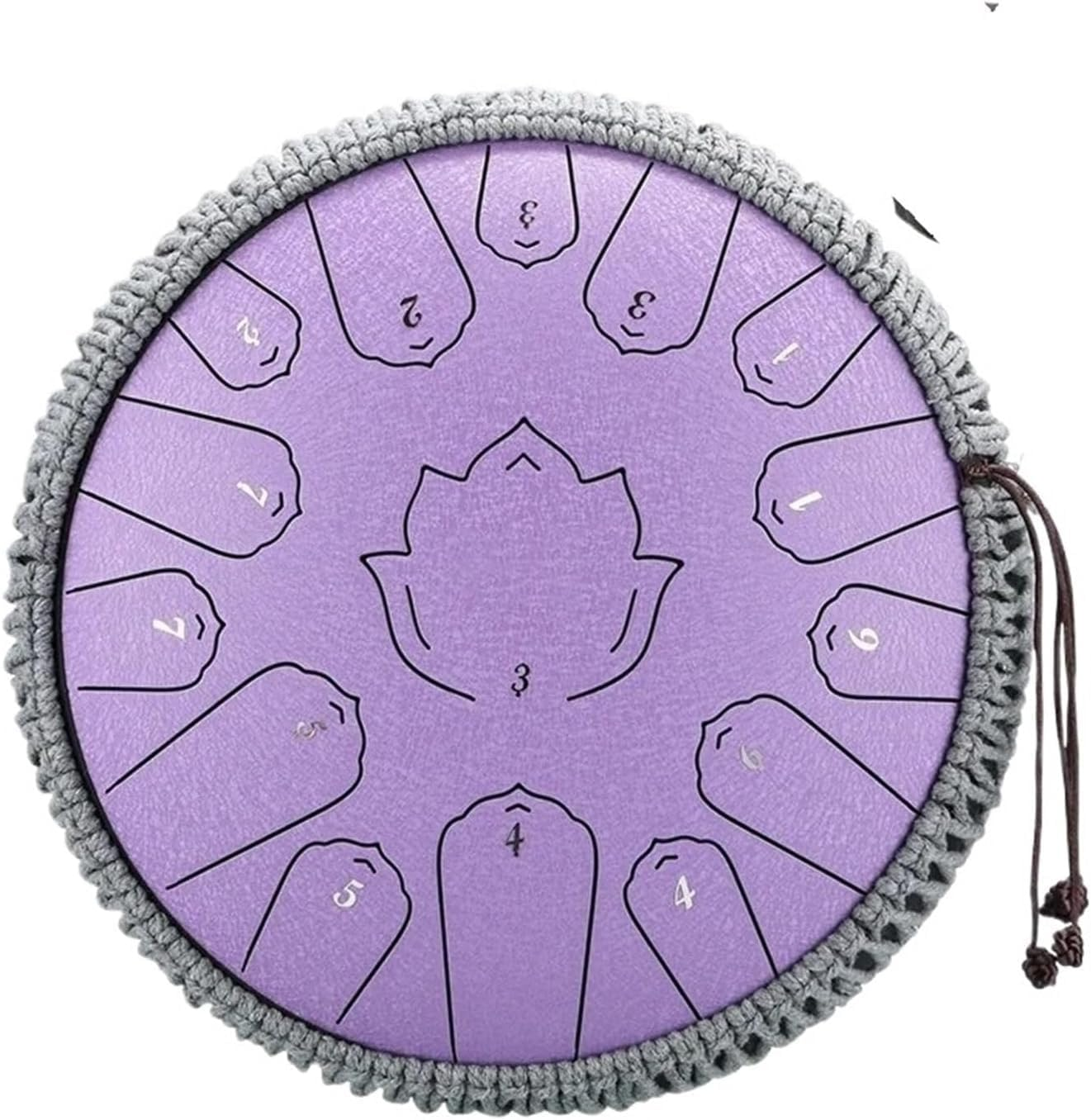 Steel Tongue Drum 13 in 15 Notes Tongue Drum, D Major, Outdoor Rain Drum with Carry Bag, Music Book and Hand Drumsticks (Green)