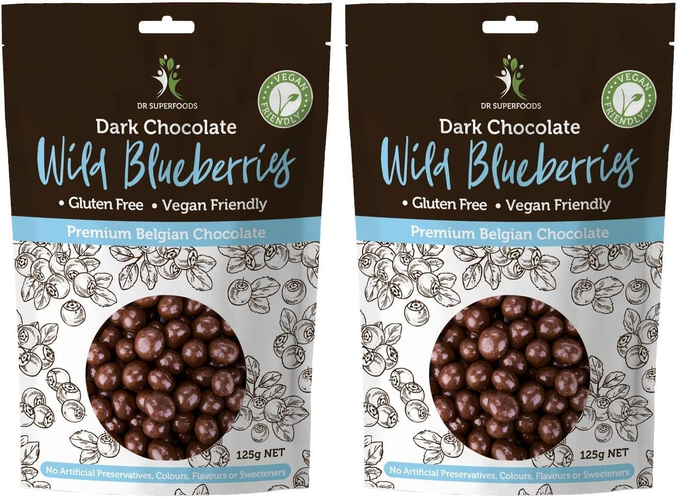 Dr Superfoods Blueberry Bliss Coated Blueberries Dark Chocolate, 1 Count image number 1