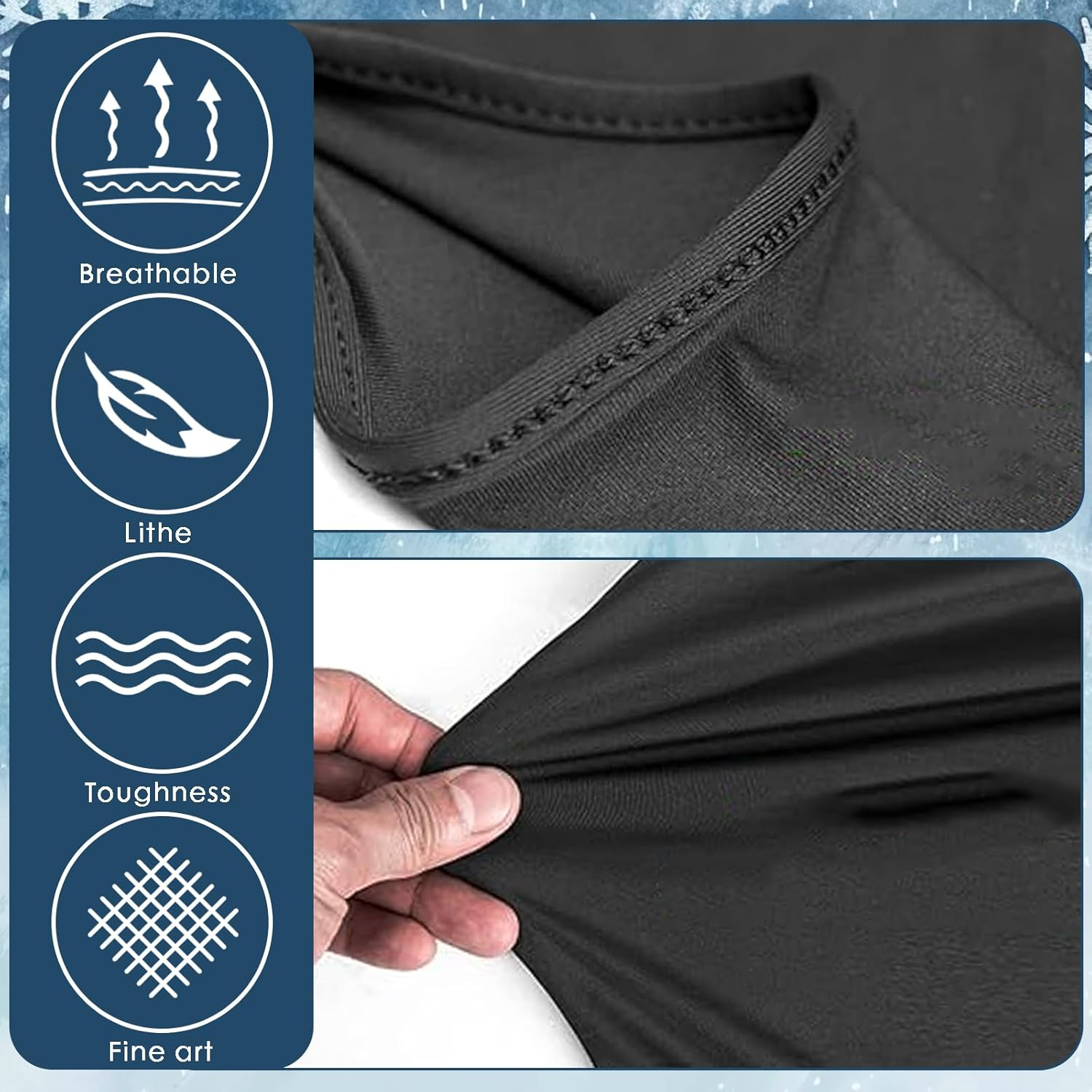 2Pcs Kids Balaclava, Black Balaclava, Ski Masks for Men, UV Protection & Wind Protection Lightweight Neck Warmer, Thin Helmet Liner Face and Neck Cover Mask for Boys Girls, Black, One Size image number 1