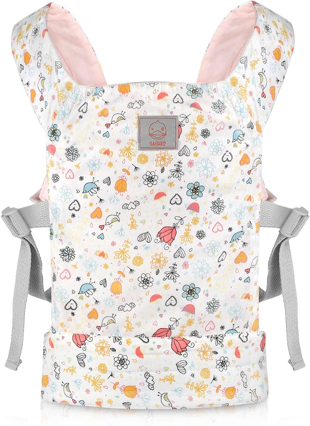 GAGAKU Doll Carrier Front and Back Soft Cotton for Girls Baby over 18 Months, Rose image number 5