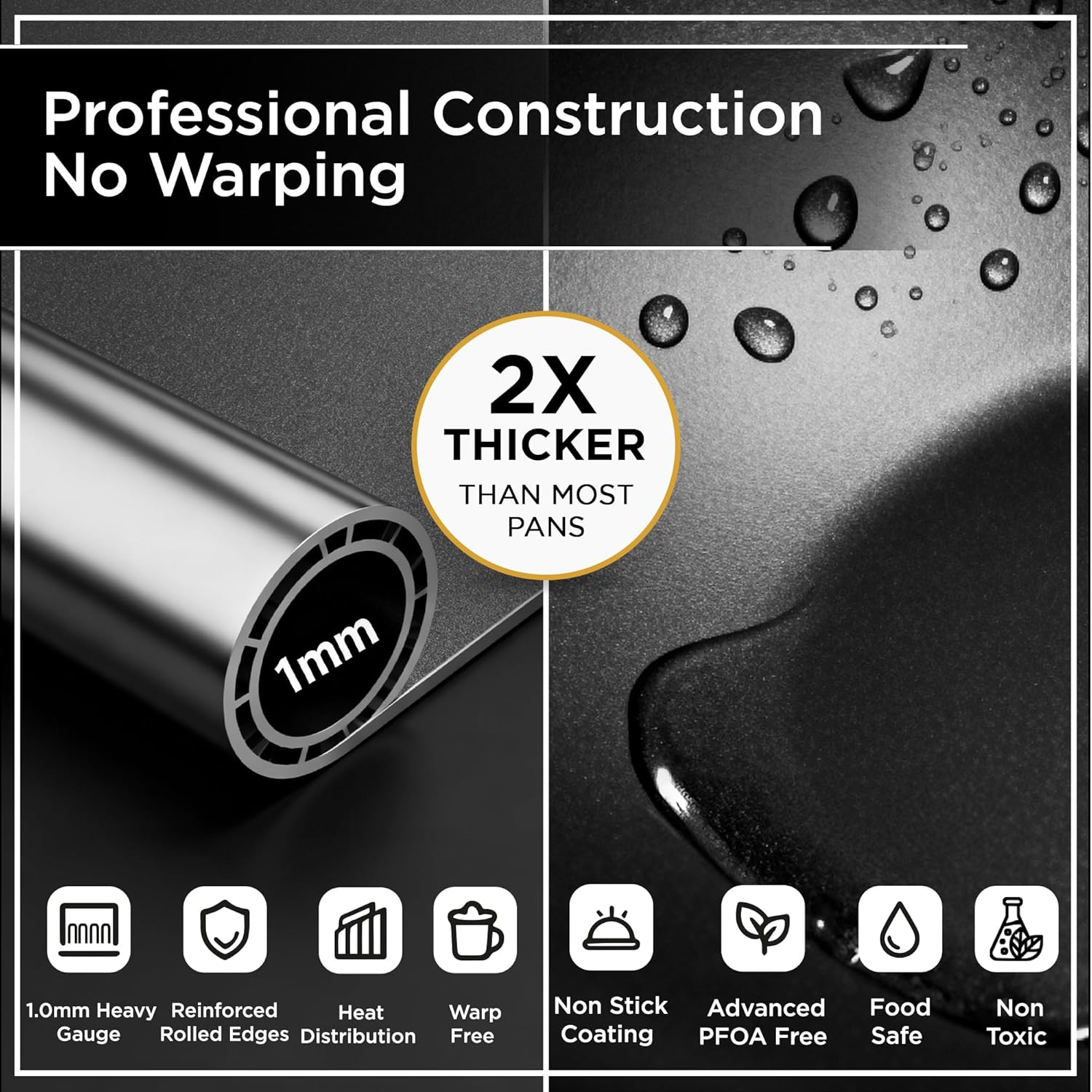 Wrenbury Pro Mini Cheesecake Pans Removable Bottom 12 Hole - Heavy Gauge Carbon Steel Muffin Cupcake Pan Loose Bottom Springform for Baking - 3 Inch Individual Cheesecakes Tin - PFOA Free image number 1