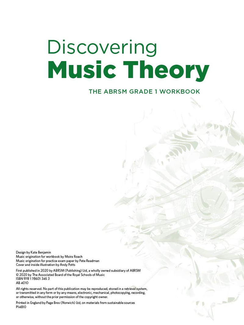 Discovering Music Theory, the ABRSM Grade 1 Workbook image number 6