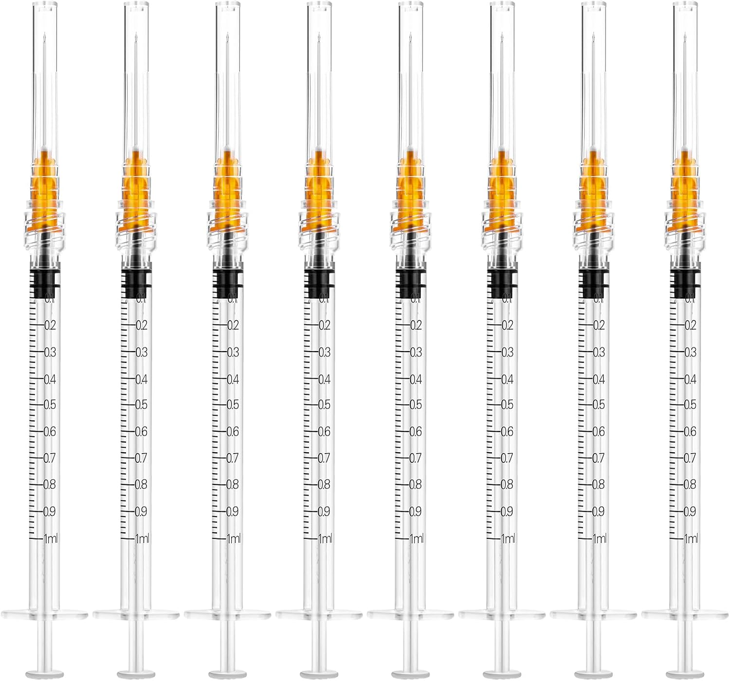 1Ml/Cc Syringes with 25G 1 Inch 25Mm Needle, Disposable Syringe Forlab Measuring Supplies, Individually Wrapped, Pack of 20 image number 1