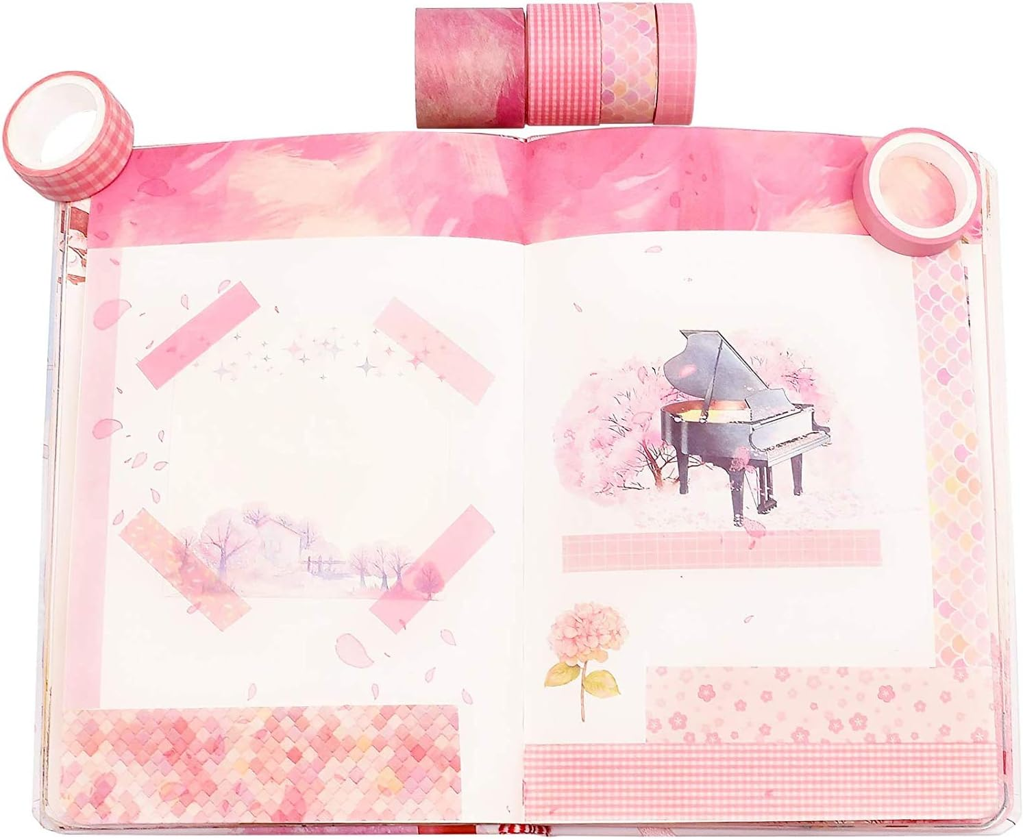 YUBX Washi Tape Set Decorative Tape for DIY Crafts, Bullet Journals, Planners, Scrapbooking, Wrapping (Cherry Party) image number 6