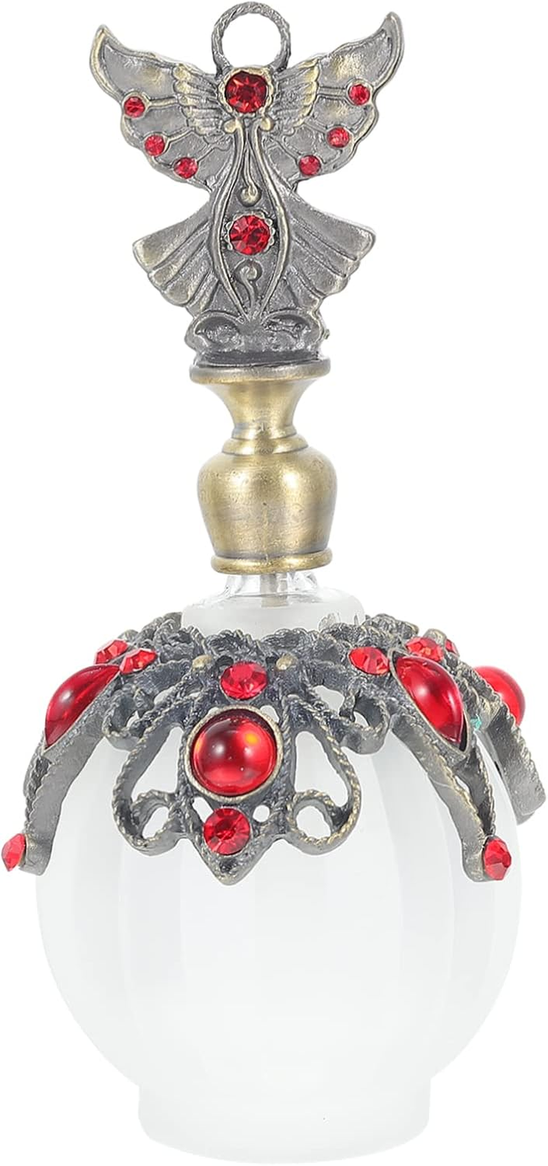 Yardenfun Vintage Refillable Perfume Bottle 23Ml Glass Essential Oil Dispenser Enamel Coating Purple Crown Design Travel Cosmetic Storage Container