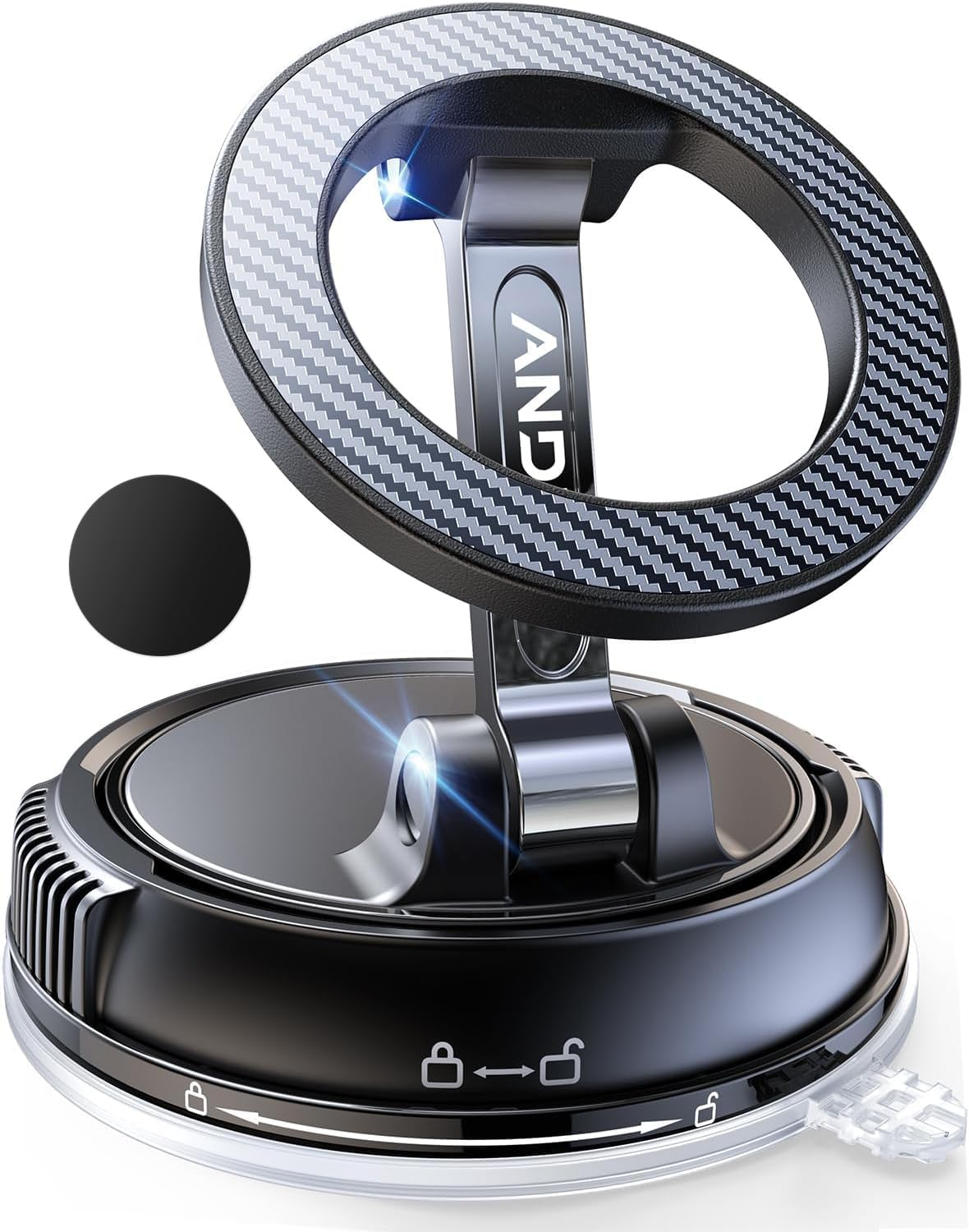 Car Phone Holder for Magsafe [78+LBS Strongest Suction & 2400Gf Magnetic] 360&deg; Adjustable Car Phone Mount, Cell Phone Holders for Your Car for Iphone 17 Pro Max 16 15 14 13 12 Air plus (Black) image number 1