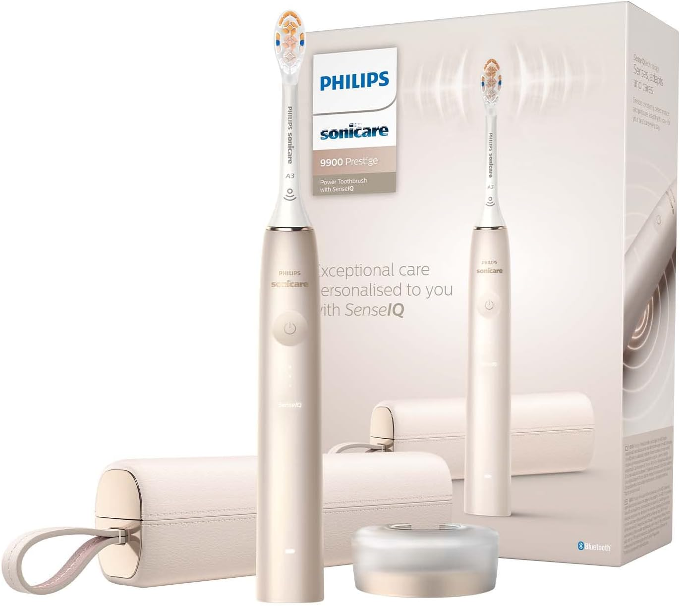 Philips Sonicare 9900 Prestige Our Most Advanced Electric Toothbrush HX9992/12 with Senseiq, All-In-One Brush Head, Artificial Intelligence in the Philips Sonicare App, Midnight Blue