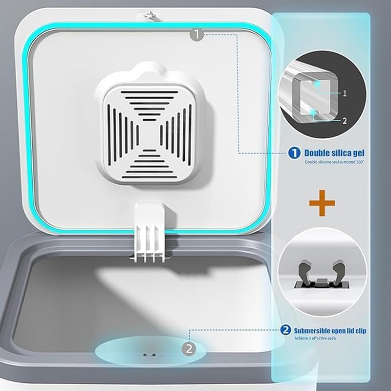 Roczential Large Capacity Rice Container, Food Dispenser Measuring Cup, Rice Storage Container 5Kg Airtight, Cereal Dry Food Flour Bin, Pantry Organization Bin for Sugar Pasta Soybean Corn image number 5