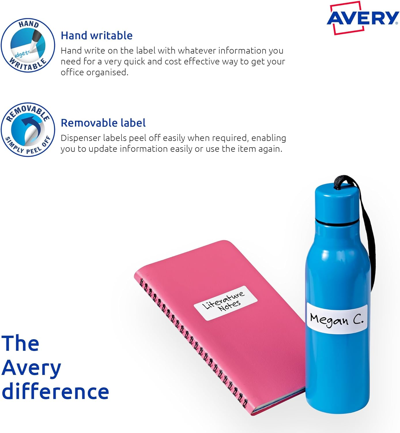 Avery Rectangle Dispenser Labels - Removable Price Stickers - Identification Labels - Office Supplies - White, 64 X 19 Mm, 280 Labels / 1 Roll (937218) image number 4