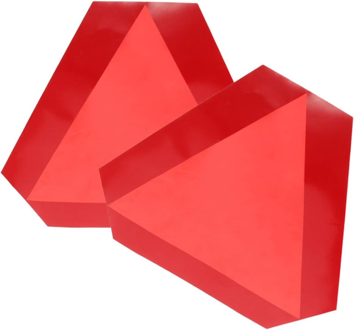 2Pcs Slow Moving Sign Reflectors Car Triangle Aluminum Safety Sign Reflective Road image number 5