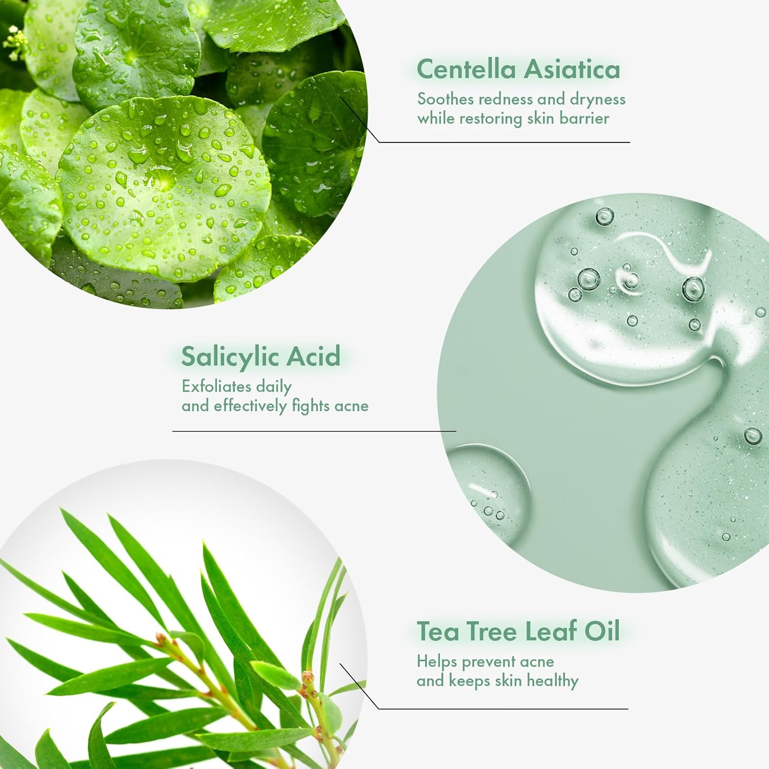 NATUREONE AC Kill Cream, BHA & Salicylic Acid Face Moisturizer, Niacinamide for Active Skin Repair, Tea Tree Oil for for Soothing Sensitive Skin, Acne Spot Treatment Korean Skincare, 30G, 1.05 Oz. image number 1