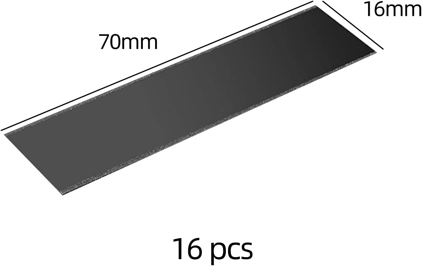 16 Pack Strong Velcro Tape，Velcro Strips，Multi-Purpose Hook Loop Fasteners for Home,Office & DIY Projects， Reusable & Durable Black（70Mm&times;16Mm）