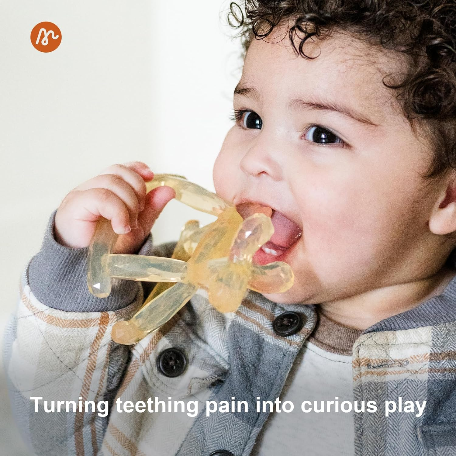 Crystal Jelly Baby Teether - Baby Teething Toy 3-6 Months | Global Safety Tested in 33 Countries | Bpa-Free Silicone Easy-Grip Odorless Anti-Choking Design (Voyages) - Clear image number 7