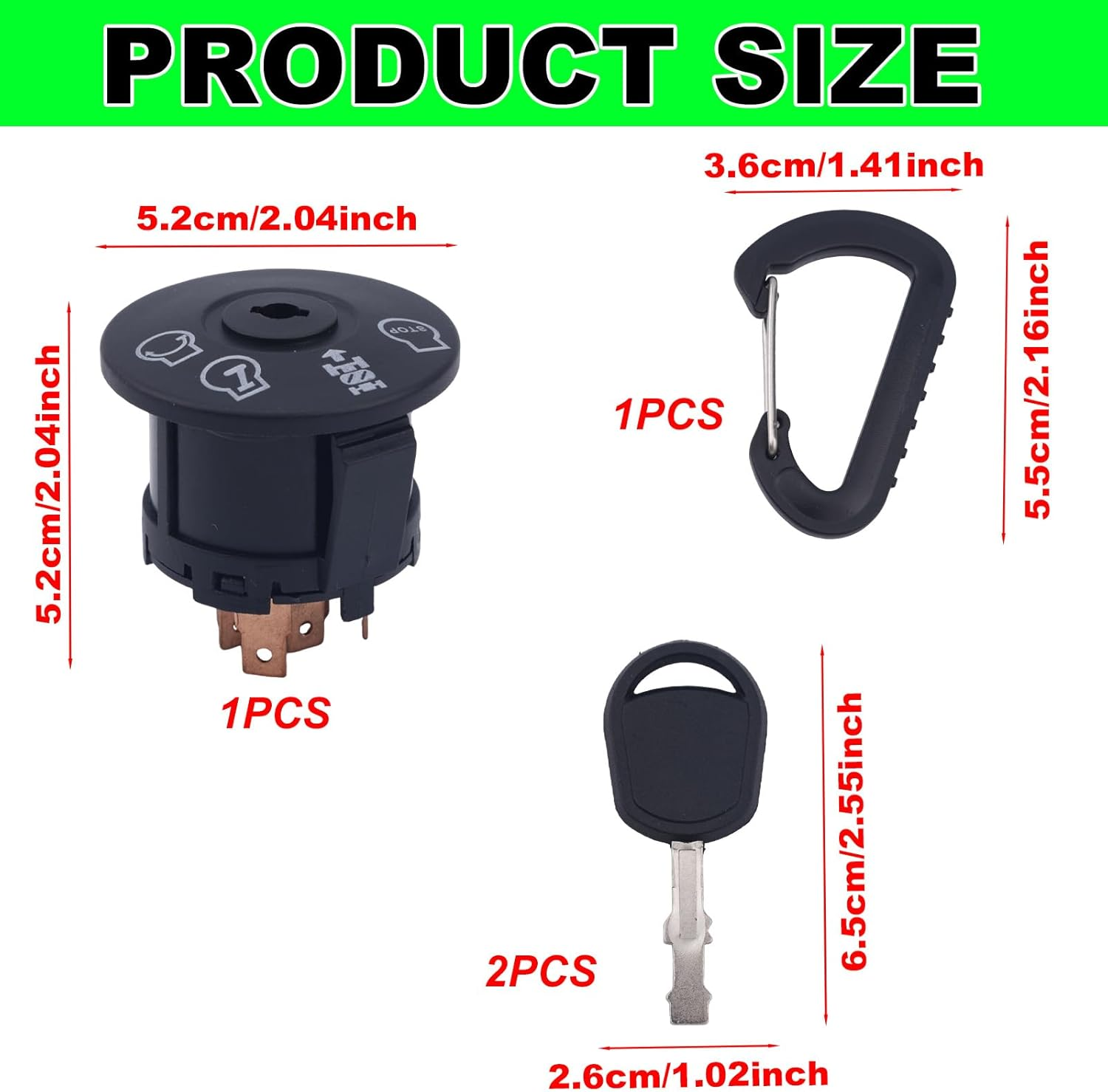 532193350 Ignition Switch with 2 Keys, 4 Position 7 Terminal Ignition Starter Switch Replacement Compatible with Craftsman Husqvarna Poulan MPN, Replaces 532193350, 193350, 690049P1 image number 4