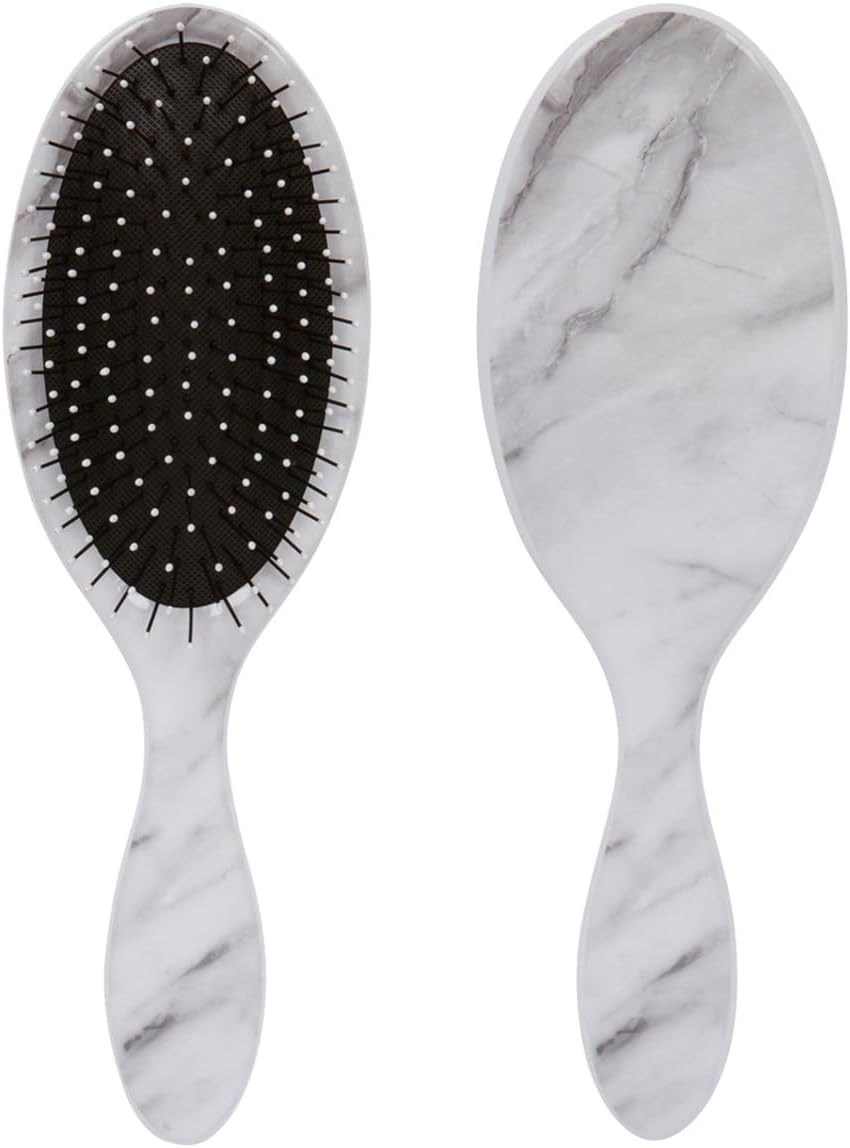 Cala Wet-N-Dry Black & White Marble Hair Detangler