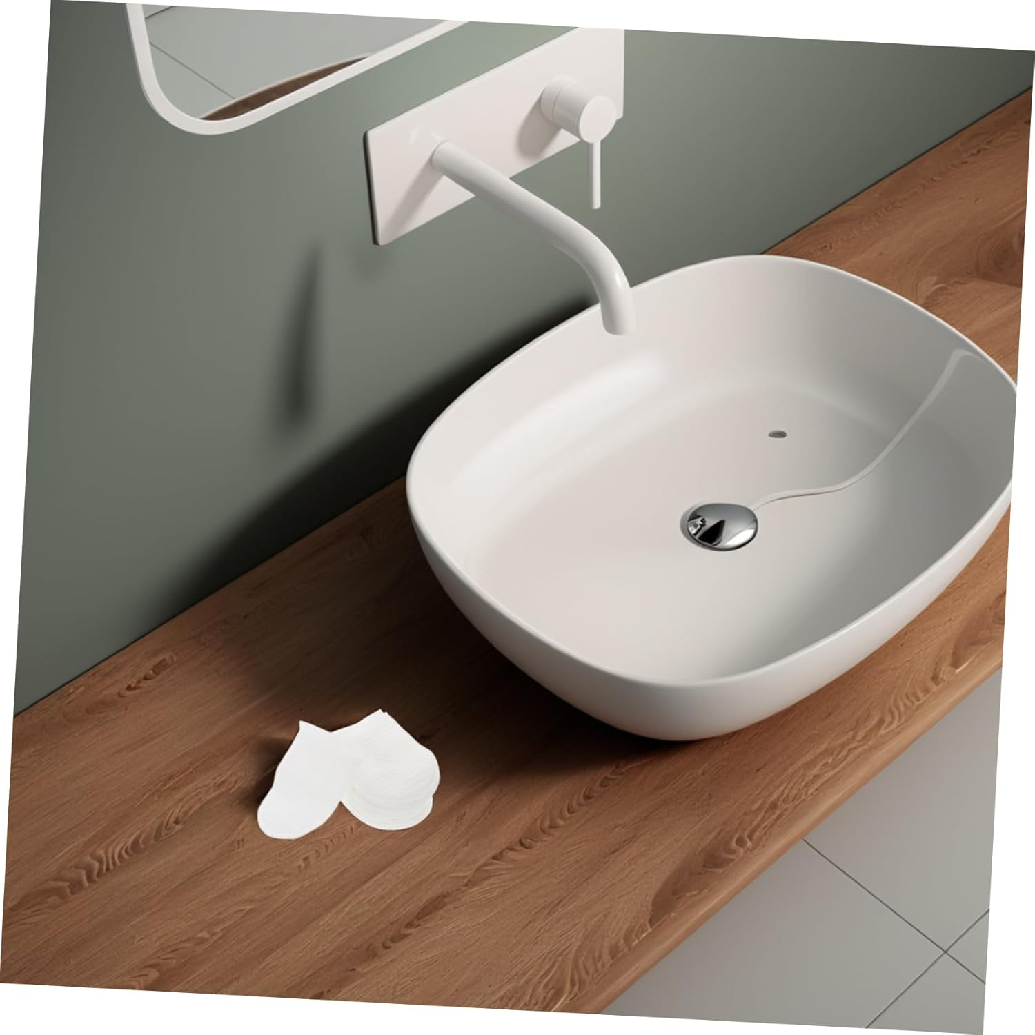 120Pcs Soft Cotton Rounds for Face Reusable Makeup Remover Pads U-Shaped Pocket for Travel image number 1