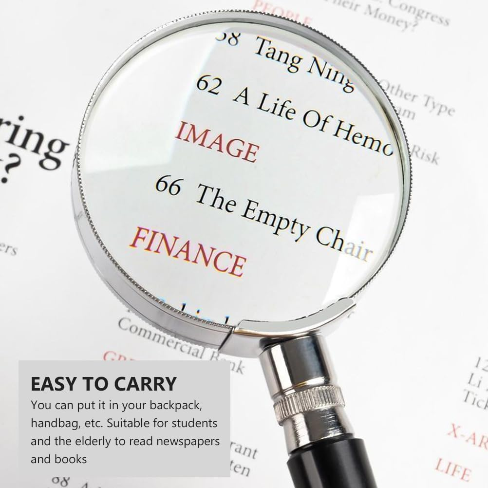 STOBOK Handheld Magnifying Glass for Seniors Lightweight Reading Magnifier for Jewelry Repair and Detailed Work Hobbies Crafts and Everyday Use image number 3