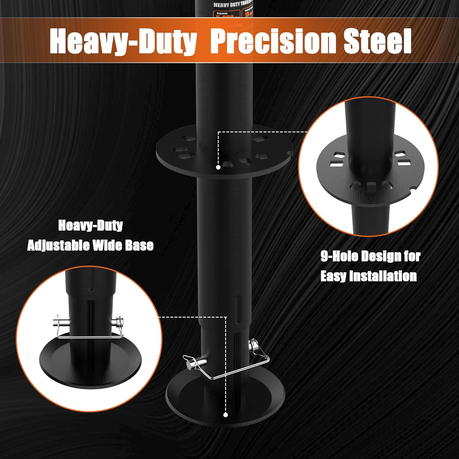 5000Lbs A-Frame Trailer Jack,30" Lift 20-24V Cordless Drill Compatible with Adjustable Drop Leg for RV Trailer, Horse Trailers, Utility Trailers image number 2