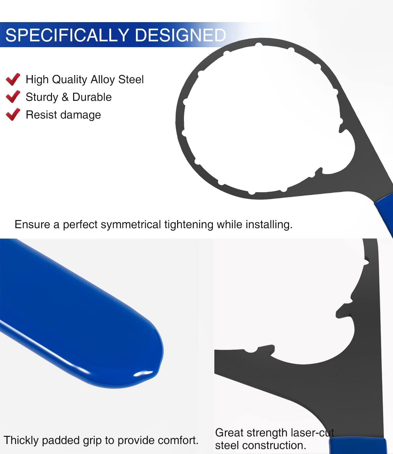 Sixcow Replace for Davco 6&rsquo;&rsquo; ID 380134 382 Colar/Vent Cap Oil Fuel Filter Wrench for Fuel Pro 382, 380, Metal image number 4
