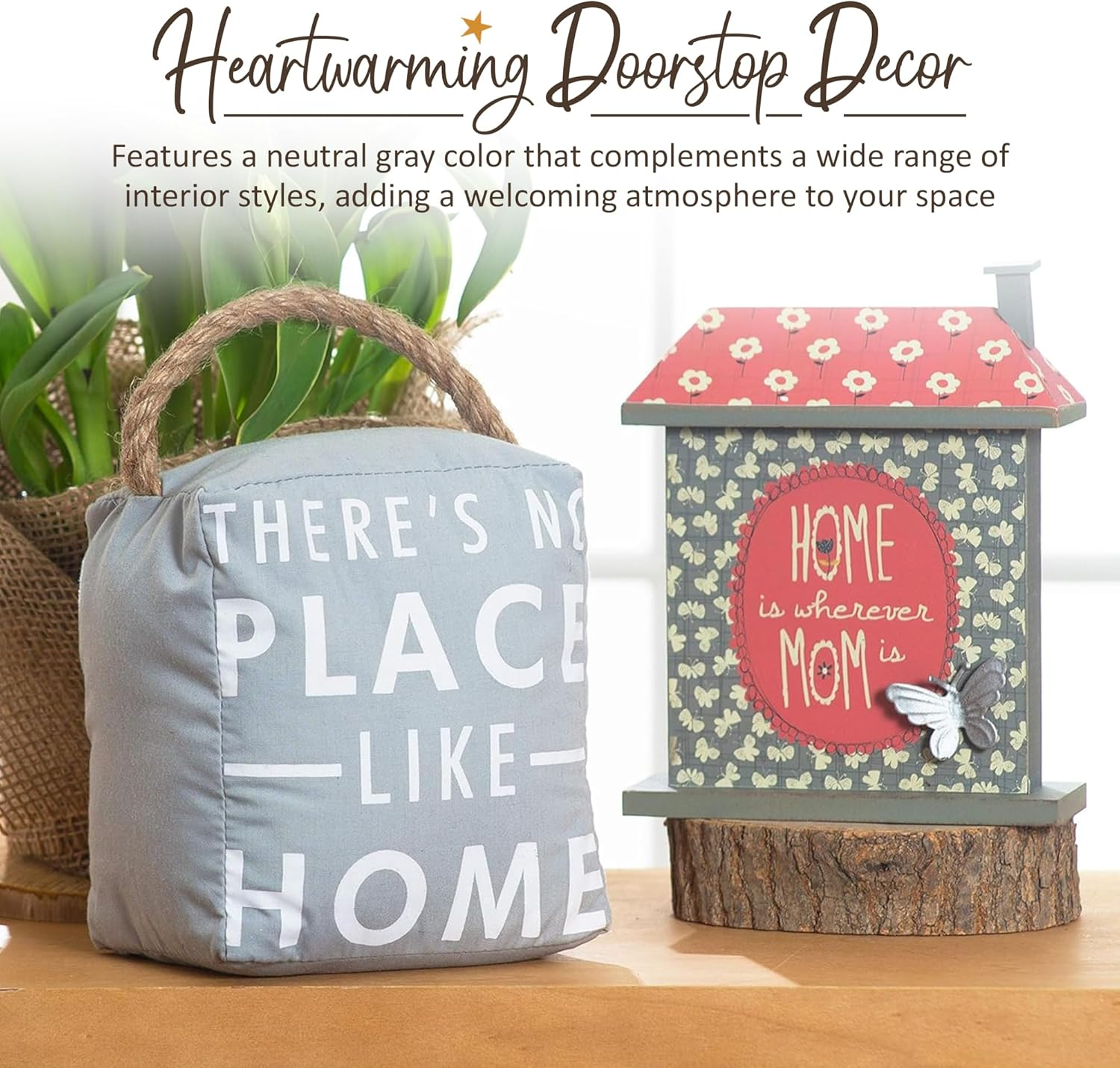 Pavilion Gift Company 72157 No Place like Home Door Stopper, 5 by 6-Inch image number 2