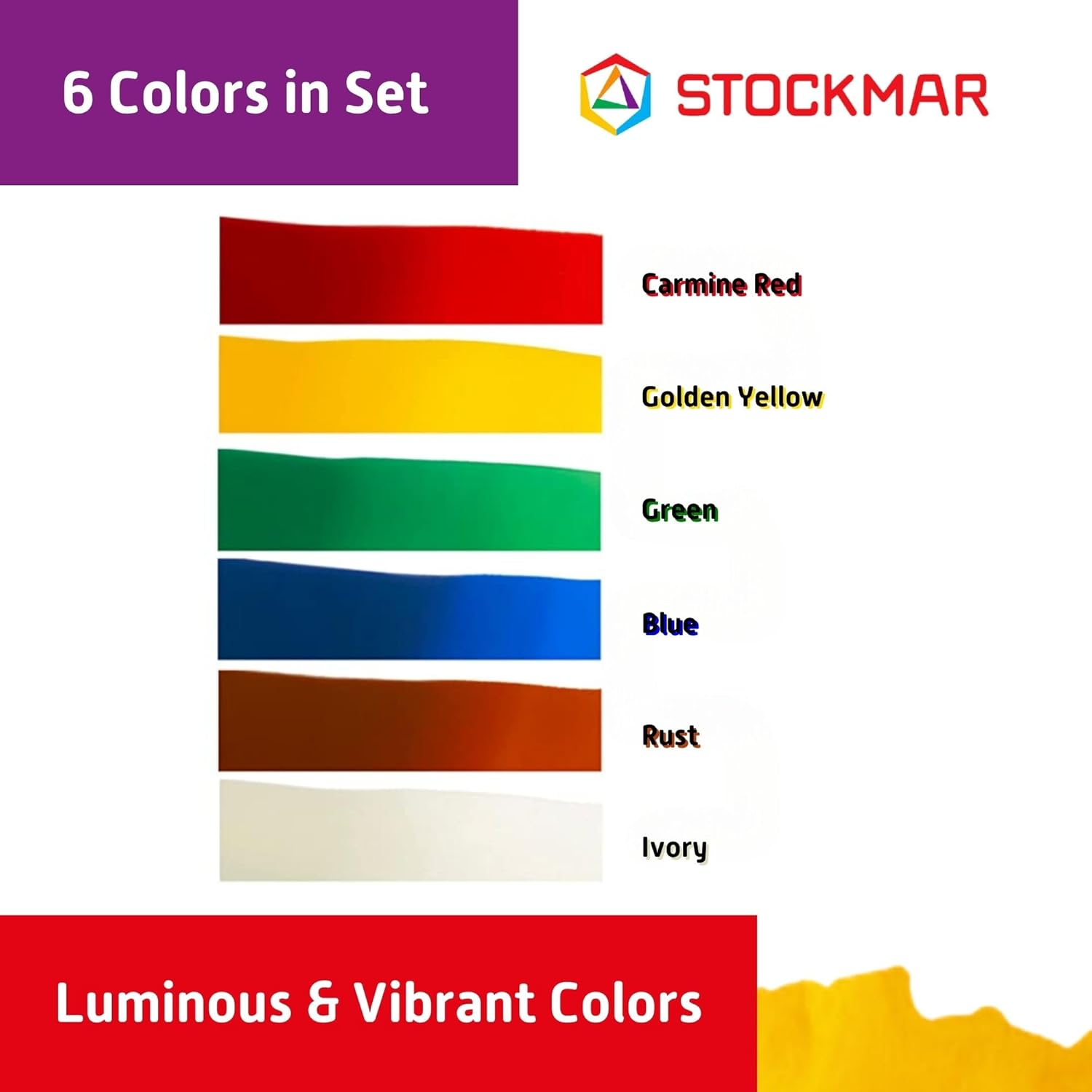 Stockmar Modelling Beeswax, Assorted Colours (Set of 6) image number 1