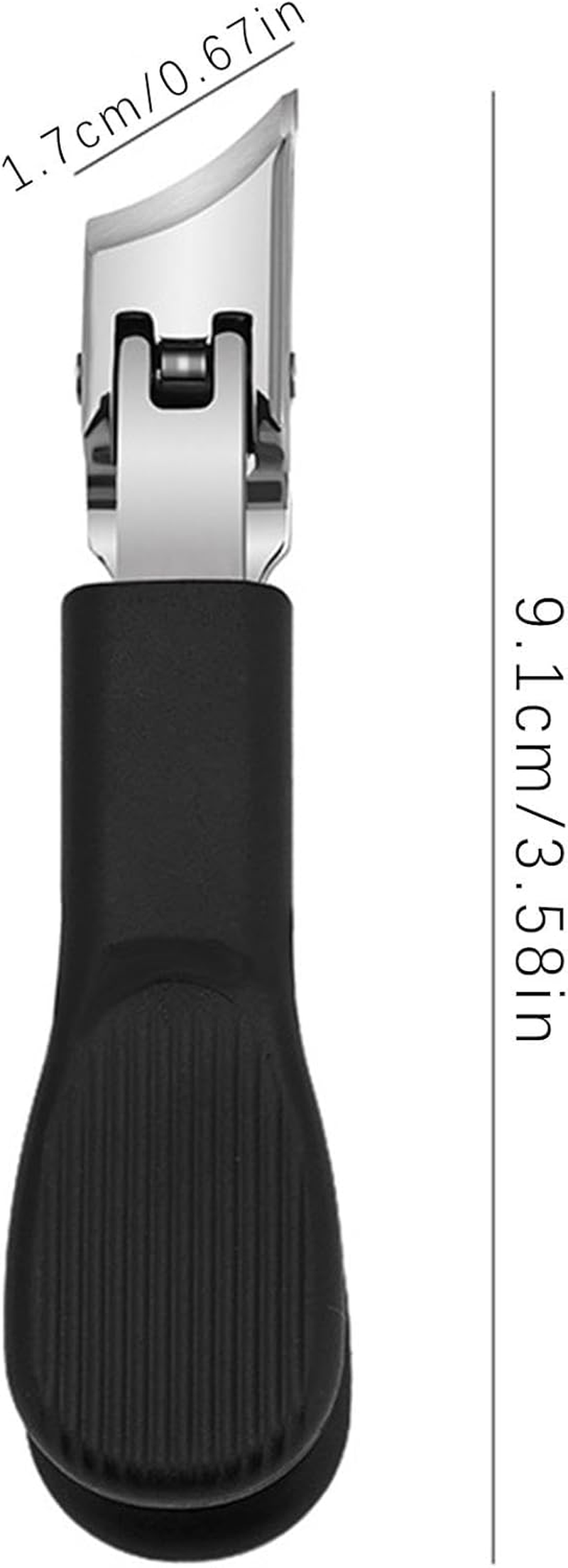 Finger Nail Clippers - Stainless Steel Wide Jaw Opening Nail Clippers - Long Handle Fingernail Trimmer Slanted Nail Cutter for Seniors