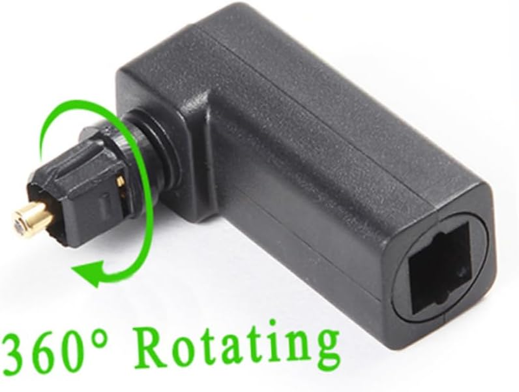 Jojofuny 5-Pack 90 Degree Bend Fiber Optic Adapter Mini Audio Connector for Home Theatre and Audio Systems Sturdy and Compact Design image number 4