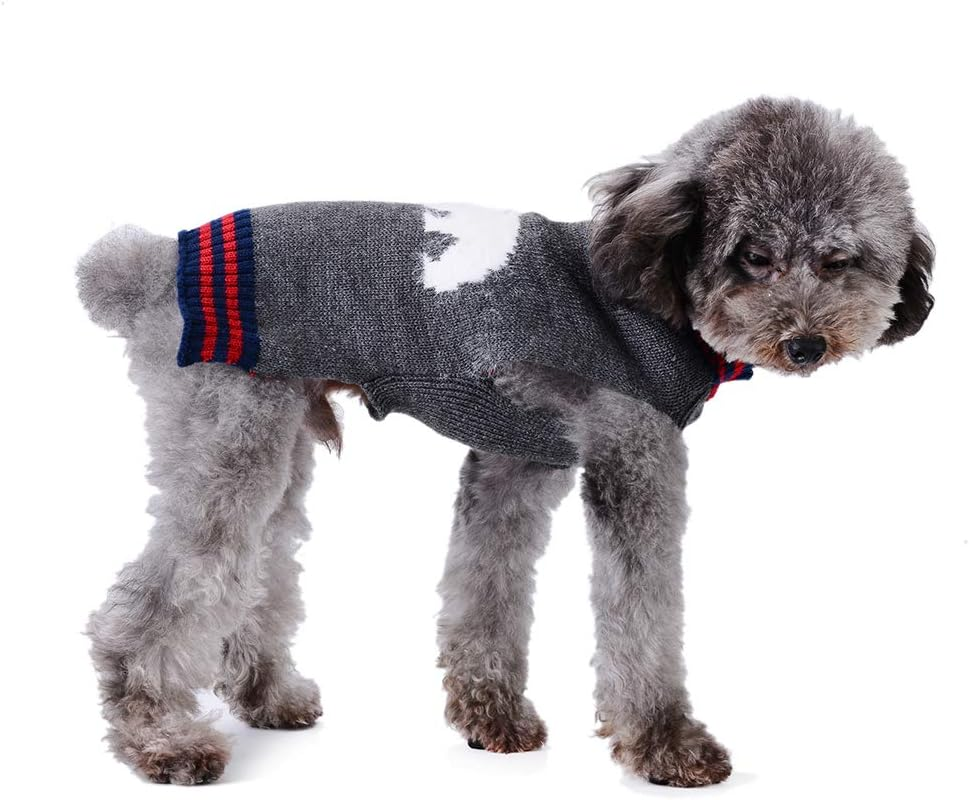 PETCARE Cartoon Pattern Dog Cat Ugly Christmas Sweater Puppy Pet Xmas Jumper Warm Clothes for Small Medium Large Winter Cold Weather (X-Small, Grizzly Bear) image number 3