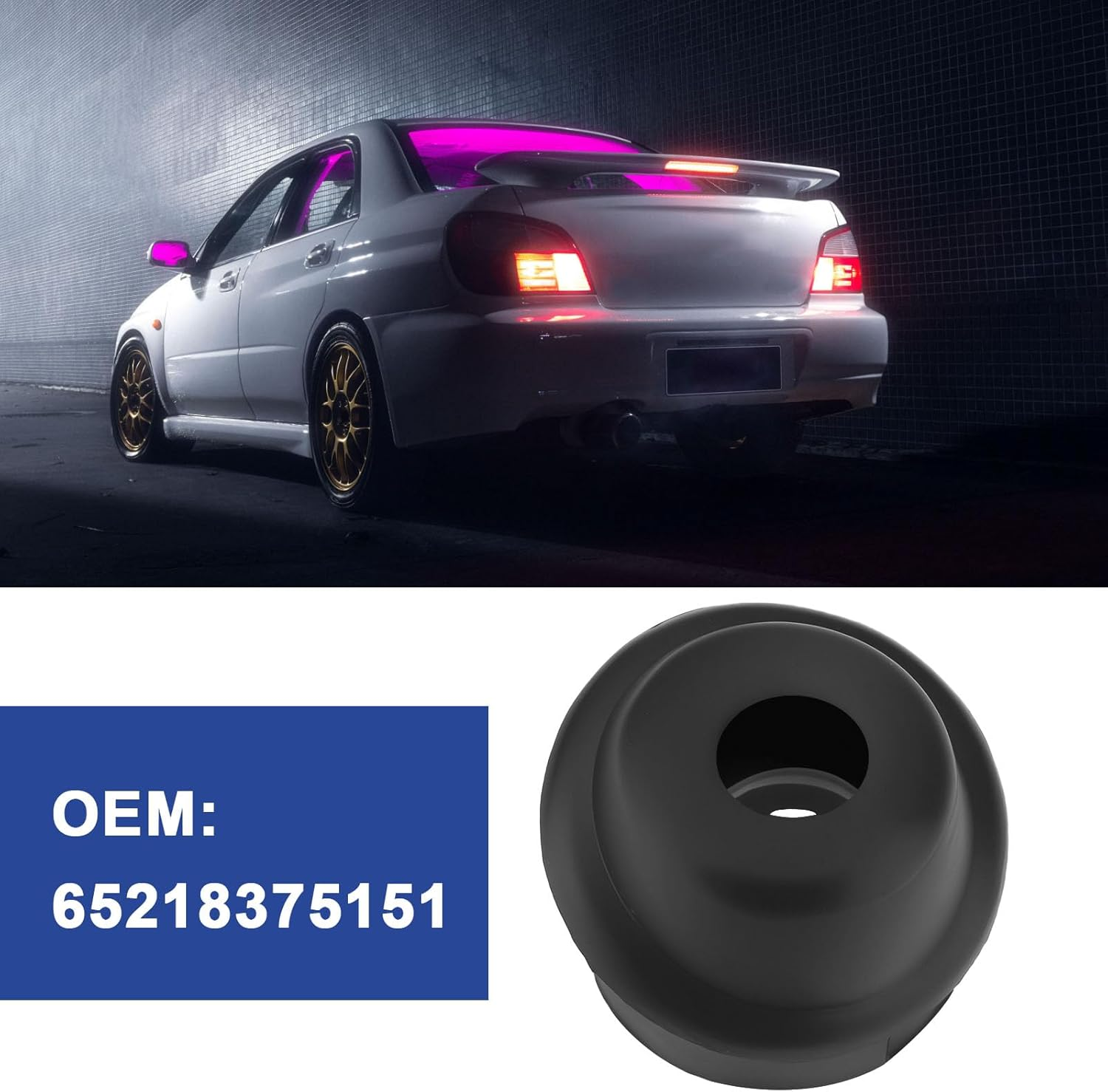 Ecsing 1Pc Convertible Short Rod Antenna Grommet Seal Antenna Adapter Base Replacement Part 65218375151 Compatible with BMW E36 Black image number 6