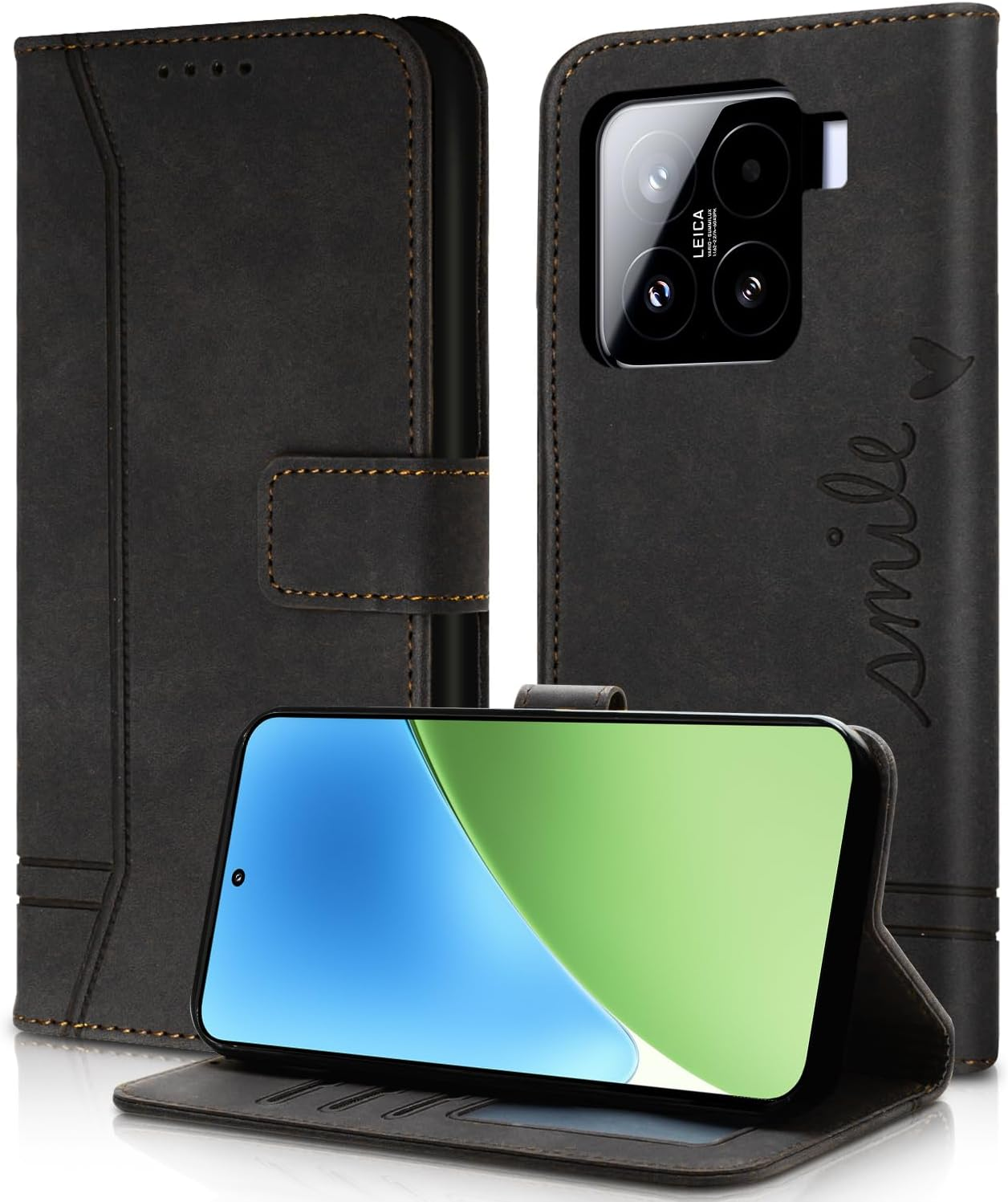 Aswant Mobile Phone Case for Motorola Edge 60 Fusion Leather Premium Flip Case Card Slot Magnetic Buckle Holder Protective Case for Motorola Edge 60 Fusion (Red)