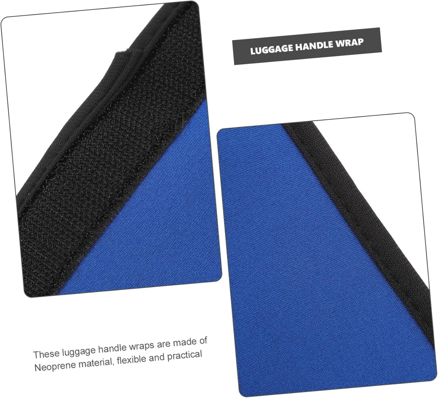 PACKOVE 2Pcs Comfortable Luggage Handle Covers Soft Wraps for Suitcase and Trolley Handles Reusable Travel Accessories with Sticky Design for Easy Attachment and Protection image number 4